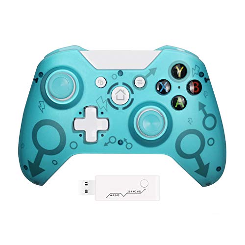 Kabelloser Controller für Xbox One, 2,4 GHz, Gamepad, Joystick, verstellbar, Doppelschock-Vibration, kompatibel mit Xbox One/PS3/PC