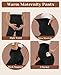 UBCUTE Maternity Fleece Lined Leggings with Pockets Over Belly,Thermal Womens Pregnancy Workout Pants Warm Winter,Black,2XL