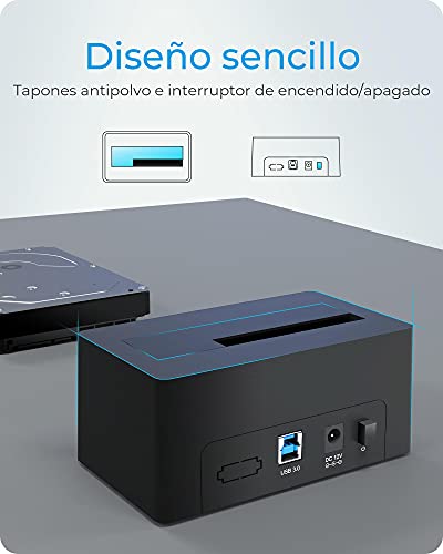 Miniatura 6 de Icy Box Estación De Acoplamiento Para Discos Duros Y Ssd Usb 3.0, Sata 2,5 Y 3,5 , Negro