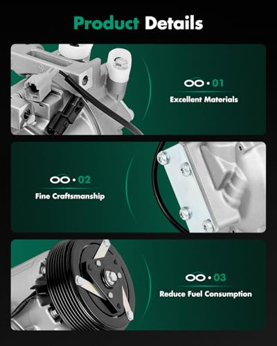 Image of SCITOO AC Compressor for Nissan for Altima 2.5L 2013-2018 | Fast Cooling, Ultra Low Noise (≤72 dB)Air Conditioner Compressor with Clutch, Easy Installation, 926003TA0A 926003TA0B