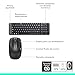 Logitech MK220 - Pack de teclado y ratón inalámbrico con USB, negro...