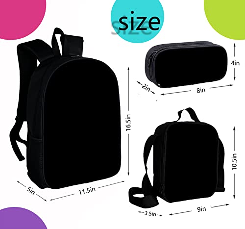 Lepmbt Unisex Backpack Anime Bag 3D Printing Backpacks Casual Daypacks 3 Piece Backpack Set 5-One Size #TOP5