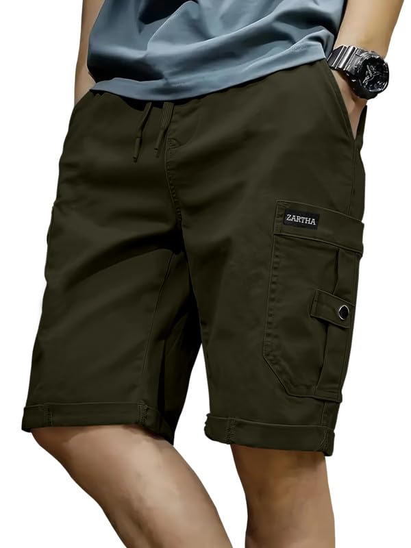 Men’s Pure Cotton Casual Cargo Shorts | Soft Breathable Fabric | Adjustable Drawstring Waist | Multiple Utility Pockets | Comfortable Everyday Wear Bottoms