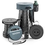 NUMANU 2025 Upgraded Collapsible Stool & 3IN1 Cushioned Carry Bag, Max 280 kg, 6.5 – 46 cm Adjustable Portable Retractable Telescoping Seat, Foldable Camping Stool Chair or Footrest for Adults