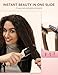 Hair Straightener Brush, Luxing PuraLux Straightener Comb, Fast Heating Hair Straightening Comb, 5 Temp Settings & Anti-Scald with Ceramic Coating, Professional Styling Tools (Cream)