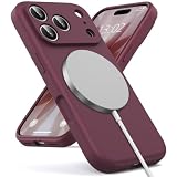 Oududianzi - Magnetica Silicone Cover per iPhone 17 Pro, Bordeaux