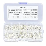 Glvaner フェルール端子 非絶縁フェルール 圧着端子 スプライス 端子スリーブ 銅素材 錫メッキ面 電気接続用 7サイズ 700個セット DIY電線修理 産業機器用 電気端子セット 銅管フェルール 収納ケース付き