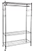 Modrine Heavy Duty Clothing Rack, 3 Tiers Portable Clothes Racks, with Lockable Rolling Wheels, 4 Side Hooks and 1 Clothes Rod (Gray)