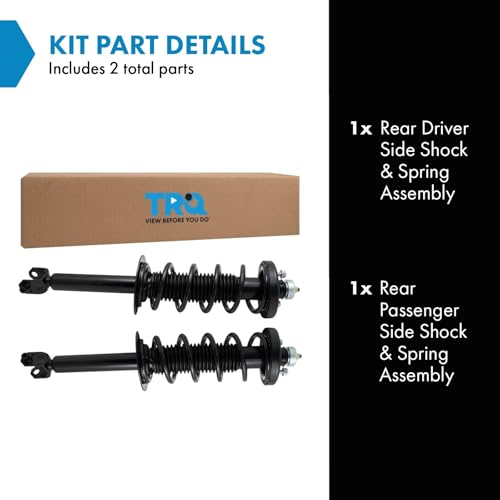 Image of TRQ Rear Shock & Spring Strut Assembly Set Driver & Passenger Side Compatible with 2013-2017 Honda Accord