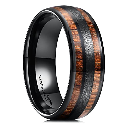 King Will Tungsten Carbide Wedding Band for Men Women-8mm Width