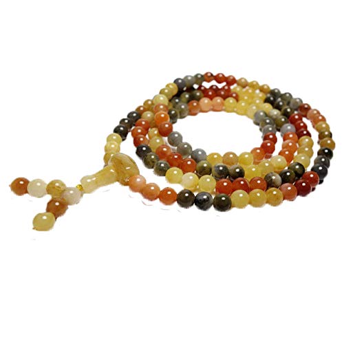 Bracelet en jade naturel Hetian pour femmes avec 108 perles précieuses WBYSFR