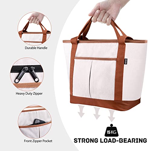 Large Insulated Cooler Bag 30 Can with Thermal Foam Leakproof Soft Cooler Bags Insulated Grocery Bag with Shoulder Strap Big Cooler Tote for Picnic, Camping, Grocery Shopping, Travel - Image 6