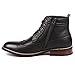 Metrocharm MET525-4 Men's Lace Up Perforated Wing Tip Formal Dress Casual Fashion Ankle Boots (10, Black)