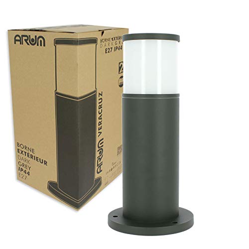 Borne jardin IP44 Veracruz étanche et résistante gris anthracite