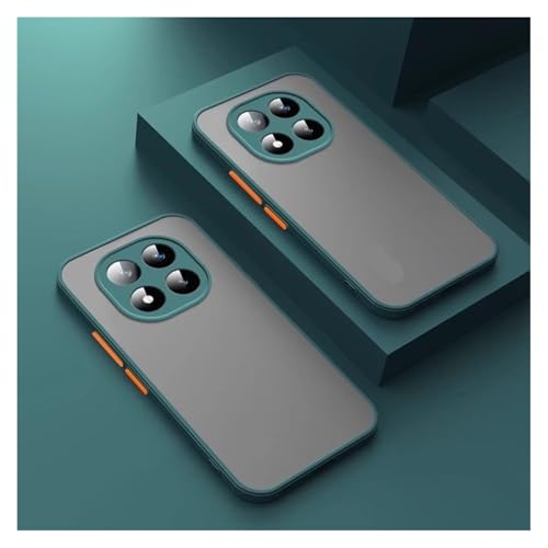 Coque Redmi Note 14 Pro Plus 5G rigide givrée vert armée