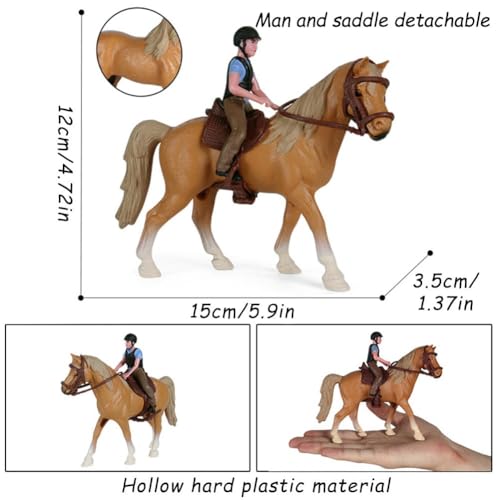 Image of Horse Toy, Small Toy Horse for Kids, Farm Animal Model for Imaginative Play, Durable Plastic Horse Figure, Educational Toy for Children Aged 3 and Up