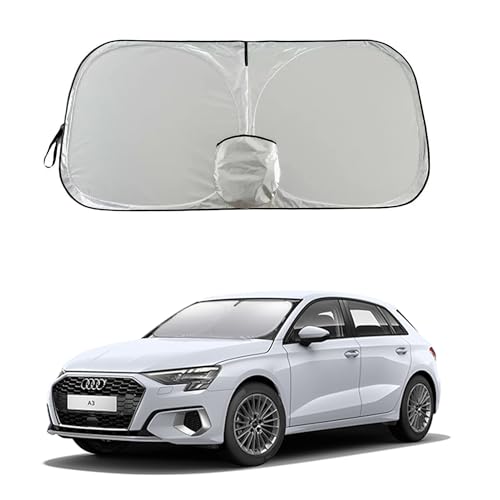 Nwgl Audi A3 A4 A5 Windshield Sun Shade, Custom Fit Foldable Front Window Sunshade Visor, UV and...