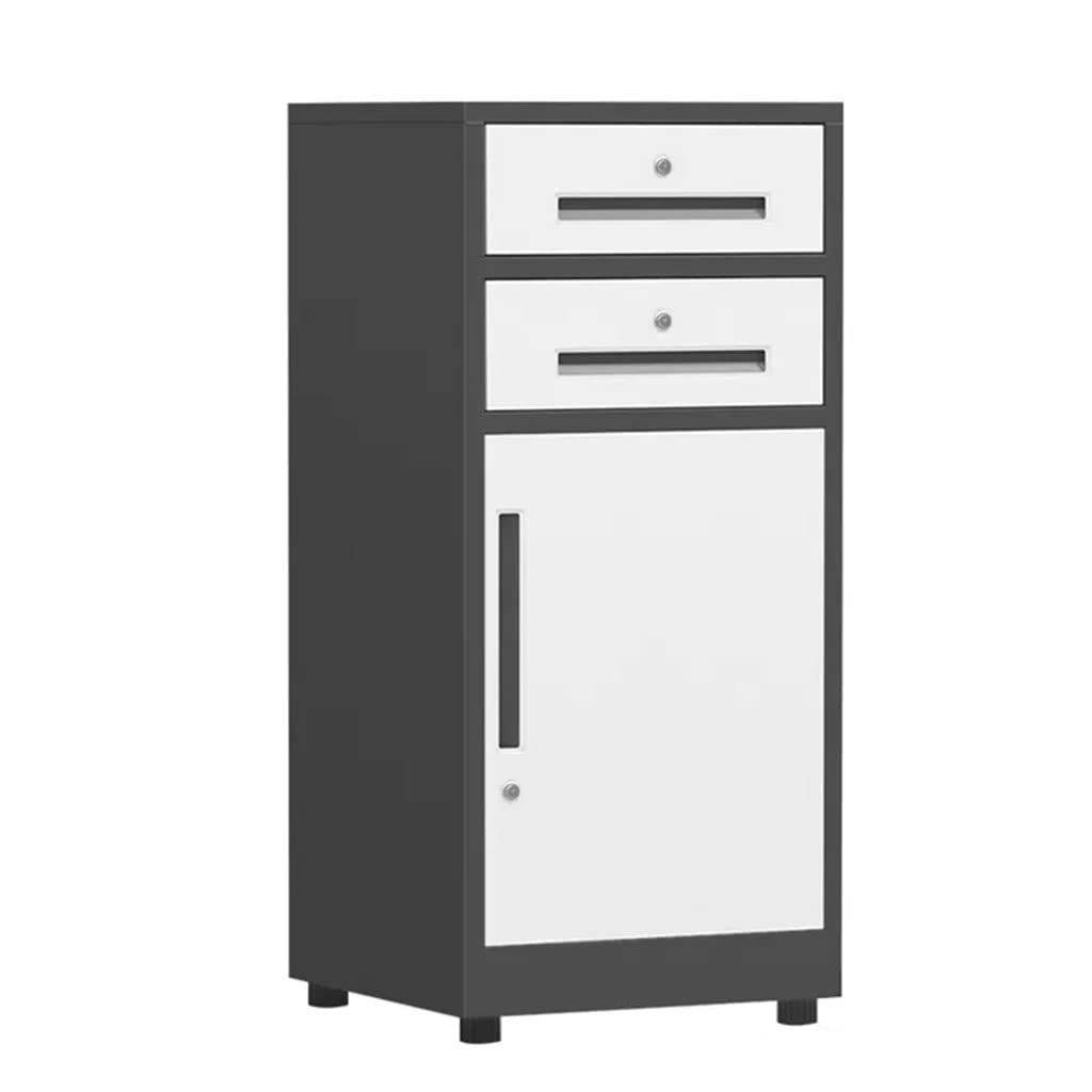 Aioneer Black Steel Under Desk File Cabinet Adjustable Partition For Large Storage 40X39x85cm -40X39x85cm