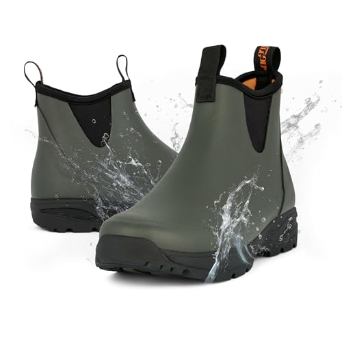 Green Comfort Gummistiefel Damen Halbhoch 40 | Wasserdicht Gummistiefel Damen Kurz für Outdoor und Garten