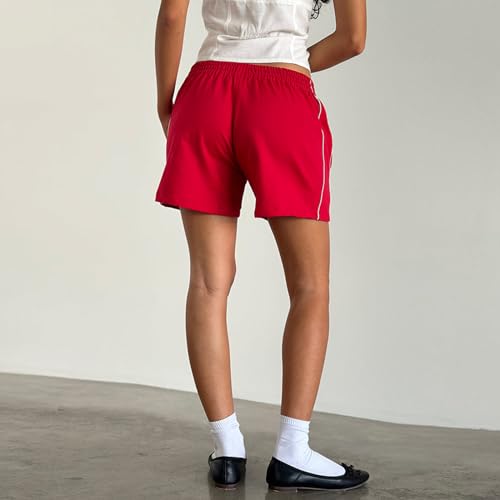 Image of Comfy Pajama Shorts Women Low Rise Lounge Floral Elastic Waist Micro Boxers Shorts Cute Sleep (Pj) Bottoms