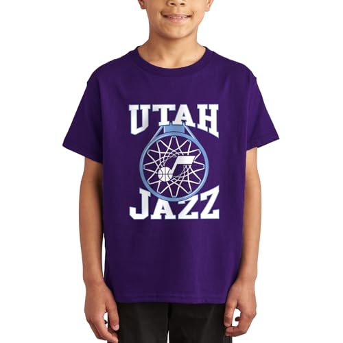 Junk Food NBA - Utah Jazz - Above The Rim - Officially Licensed Youth Short Sleeve Fan Tee for Boys and Girls