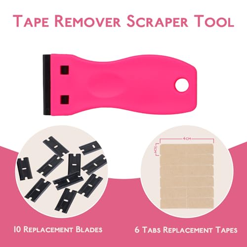 Image of WENNALIFE Tape-in Extension Adhesive Remover Scraper Kit with Plastic Blade
