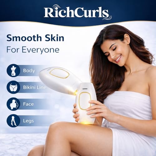 Image of IPL Hair Removal Device for Women & Men, Permanent Hair Reduction | RichCurls IPL hair removal device delivers safe, painless hair reduction for women and men with easy at-home use.