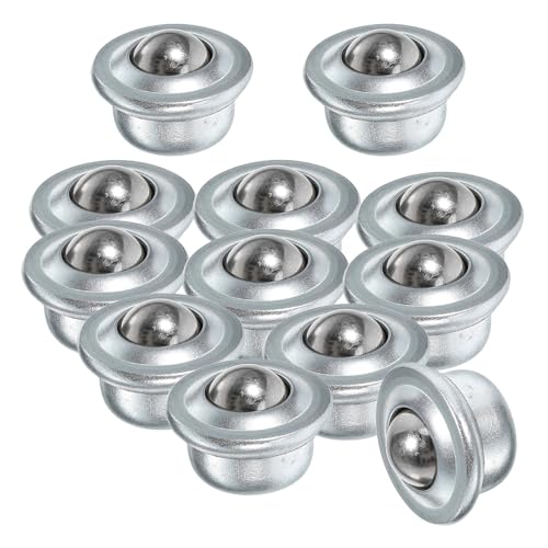 ROMISBABA 12 Unidades de Rodamientos de Bolas de Acero al Carbono Cy-15H Rodillos Cojinetes de Bolas para Ruedas Pequeñas Ruedas de Repuesto para Muebles y Electrodomésticos Cojinetes