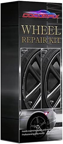 cocomfix Rim Repair Kit, Black Rim Touch Up Paint Kit, Wheel Rim Scratches Repair Kit. QUICK & EASY for Curb Rash, Scratches and Larger Areas of Damage. Universal Color for Rims (Gloss Black)