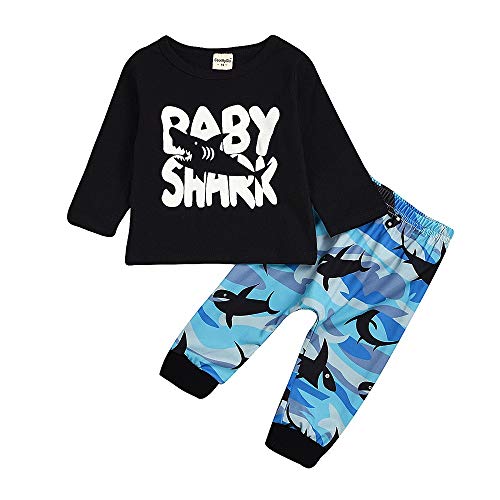 Toddler Baby Boys Clothes Outfits Cute Baby Boy Short Sleeve Pant Top Infant Summer Outfits Stuff Set (Black-C, 2T/3T)