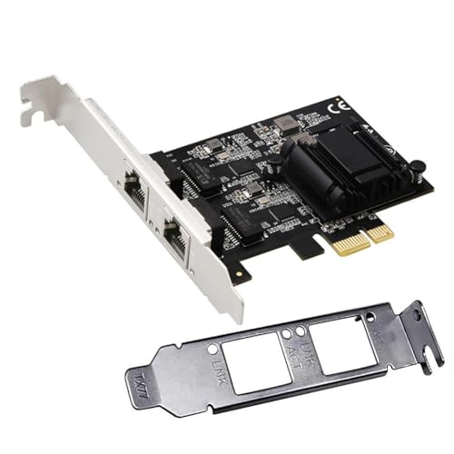 Tarjeta de red Ethernet PCIE 2.5Gbps con doble puerto, adaptador RJ45 RTL8125B 10/100/1000/25000Mbps para Desktop miniatura 5