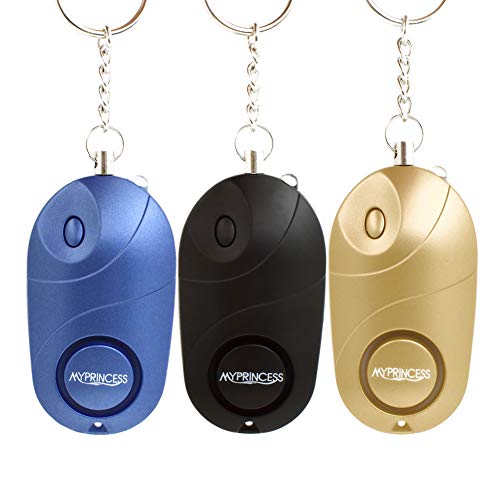 MYPRINCESS Portable Self Defense Personal Alarm 3 Pack 130DB Security Alarm Keychain