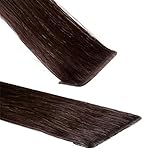 hair2heart 10 x remy invisible tape in extensions - #4 - 40cm - 25 g