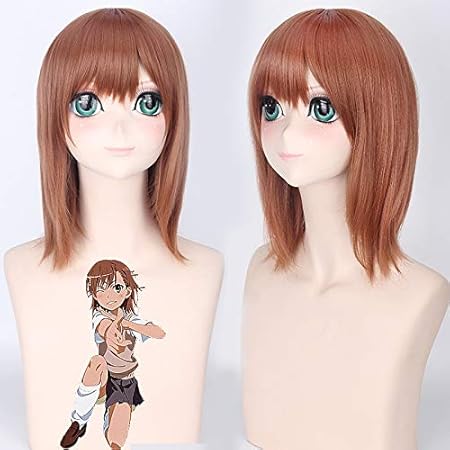 Amazon Co Jp アニメとある科学の超電磁砲御坂美琴コスプレウィッグハロウィンパーティー用40cmコーヒー人工毛御坂美琴かつら ホビー