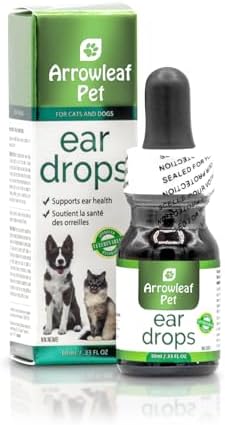 NaturPet Ear Drops for Dogs & Cats | Use for Cleaning, Prior to Swimming, Stinky, Smelly Ears, Itchy Ears | All Natural Herbal Drops 10mL