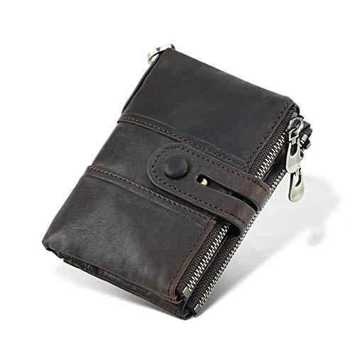 Preisvergleich Produktbild Herren Geldbörse RFID Anti-Theft Brush Buckle Wallet-Braun