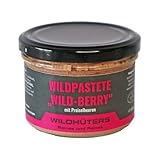 WILDHÜTERS | Wild-Pastete mit Preiselbeeren | Feine Pastete aus Wildschwein Hirsch Reh und Schweineleber, verfeinert mit Speck und Preiselbeeren | 180g