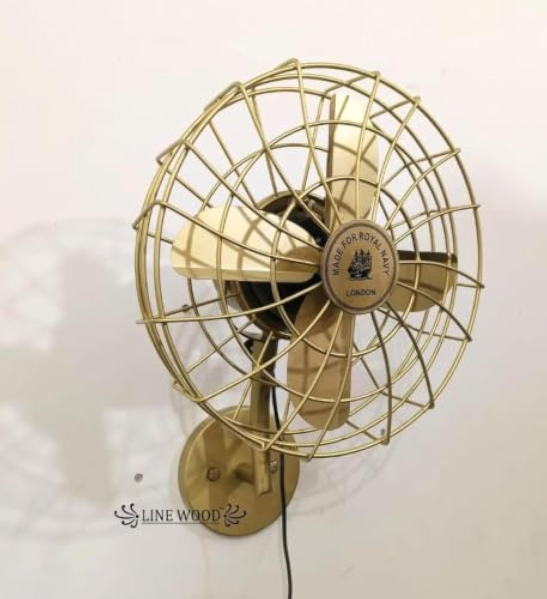 Fancy Gold Industrial Wall Mount Fan