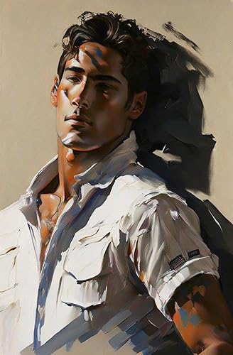 Affiches sur toile de vie masculine SERENDIPITP art mural 58x90cm modèle peinture dessin