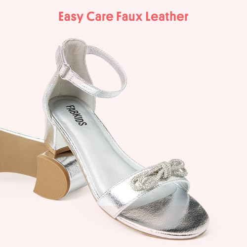Image of FabKids Girls Braided Open Toe Ankle Strap Flat Lightly Padded Sandals Summer Holiday Party Dress Shoes for Toddler Little Kid Big Kid