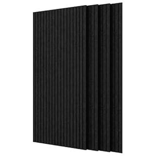 PAG-Mass 4 PCS Acoustic Panels,120x60 Decorative Soundproof Wall Panels,Large Self-adhesive Sound Absorbing Panels for Office,Home Theater,Studio,Black