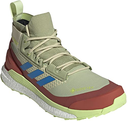 adidas Men's Terrex Free Hiker Gore-Tex Hiking Shoe, Magic Lime/Blue Rush/Pulse Lime - 82