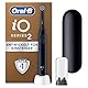 Oral-B iO Series 2 Elektrische Zahnbürste/Electric Toothbrush, 1 Aufsteckbürste, 3 Putzmodi für Zahnpflege, Magnet-Technologie, Reise-Etui, Reise-Aufsteckbürsten-Etui, Designed by Braun, Night Black