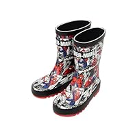 Marvel Spiderman Boys Wellington Boots - Waterproof Kids Wellies with Non-Slip Soles - Comic Print Superhero Rain Footwear for Children