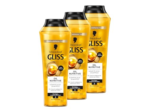 Gliss Kur shampooing huile nutritive Schwarzkopf lot de 3 x 250ml pour votre routine