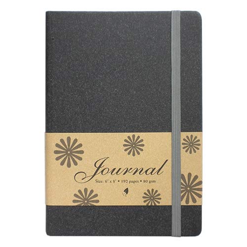 Shizen Design Acid Free Journal- 6"x8" Black Cover (White Pages) - Shizen Design Acid Free Journal- 6"x8" Black Cover (White Pages)