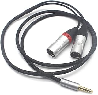 Youkamoo 4.4mm to Dual XLR Male Balanced Headphone Audio Headphone Adapter 10 Core Silver Plated Cable [ 4.4mm to XLR ] (1.2m (3.93FT))