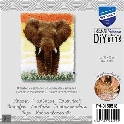 Broderie debutant DIY latch hook kit complet tapis point noué