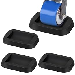 Zhulerzil Furniture Wheel Stopper for Hardwood Floors - 4 Pack Rubber Non-Slip Bed Frame Stoppers - Caster Cups for Furniture, Sofa, Bed, Chairs