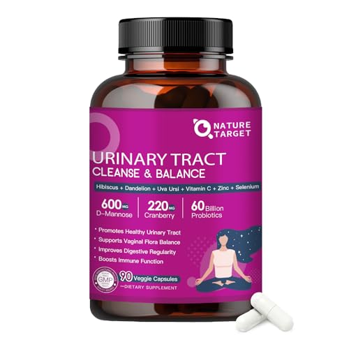NATURE TARGET Probiotics for Women Urinary Tract Health with D Mannose & Cranberry - 60 Billion CFUs...